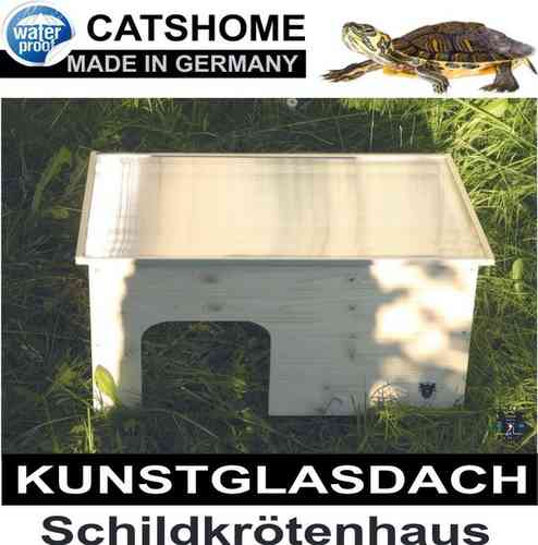 Schildkrötenhaus CANDY CLEAR Kunst-Glas Dach 66 x 46x 32 cm