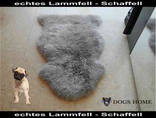 Dogshome Schaffell Lammfell Grau für Hunde Katzen