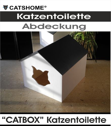 Katzenhaus für Katzentoilette CATBOX Abdeckung Weiss