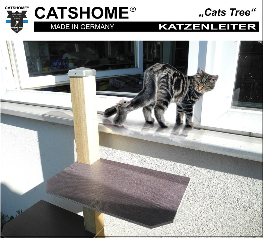Katzentreppe Katzenleiter CATS-TREE GREEN wetterfest 72 - 504 cm