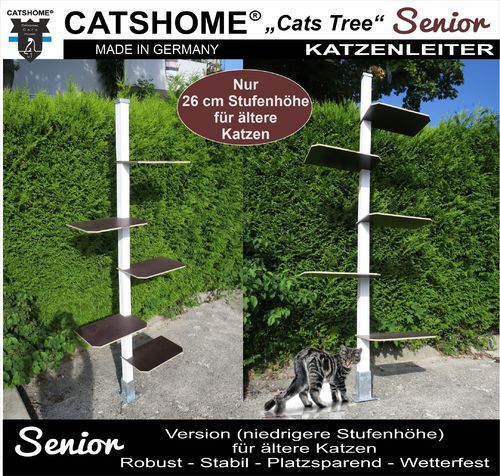 Katzentreppe Katzenleiter CATS-TREE SENIOR für ältere Katzen wetterfest 52 - 520 cm